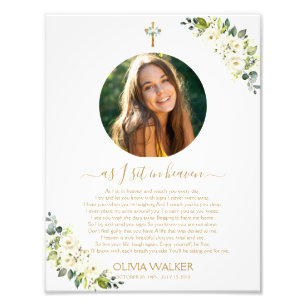 Comme je suis assis au ciel Photo Affiche de bienv