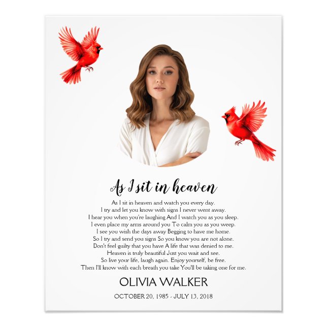 Comme je suis assis au ciel Photo Affiche de bienv (Devant)