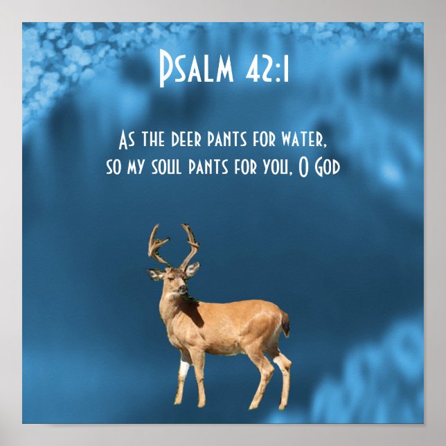Comme la biche aspire après l'eau Affiche du Psaum (Devant)