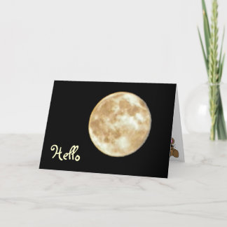 COMME la carte drôle de lune et de souris bonjour