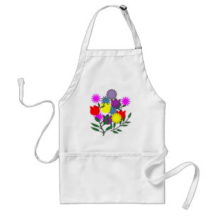 COMME le tablier de bouquet floral de ressort