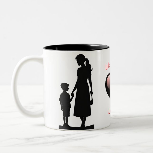 Comme Mère Comme Fils Silhouette 11 oz Mug (Gauche)