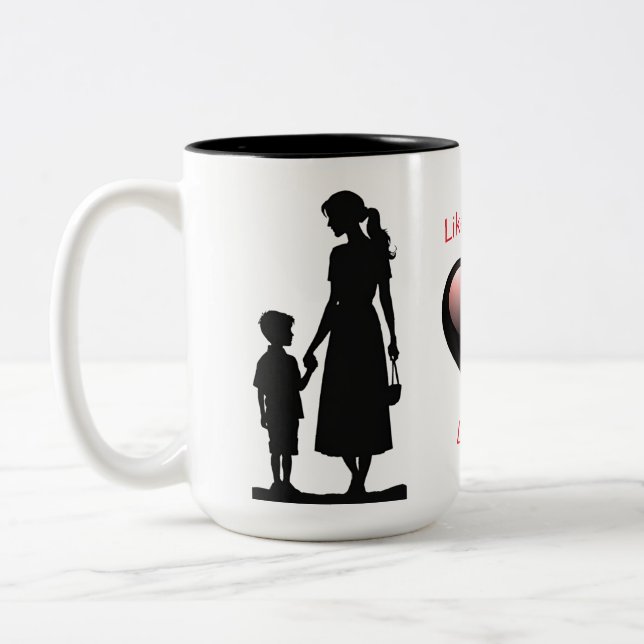 Comme Mère Comme Fils Silhouette 15 oz Mug (Gauche)