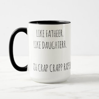 Comme Père Comme Fille Drôle Cite Drôle Mug Café