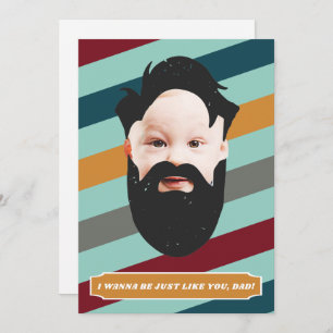 Comme toi  Carte Fête des pères photo à plat