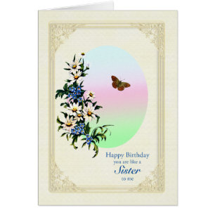 Comme un Anniversaire Soeur aux Fleurs