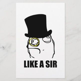 Comme un mème de sir Rage Face Monocle