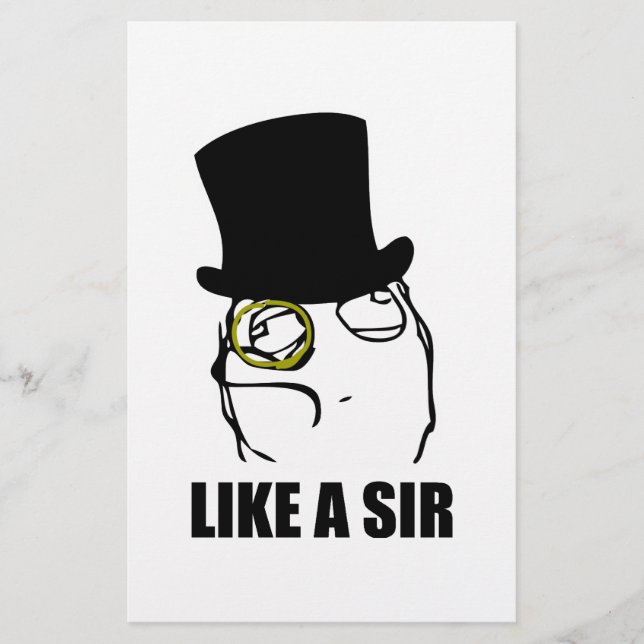 Comme un mème de sir Rage Face Monocle (Devant)