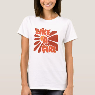 Comme une fille - Floral rétro - T-shirt