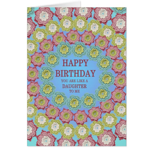 Comme Une Fille Pour Moi Fleurs Crochet Anniversai (Devant)