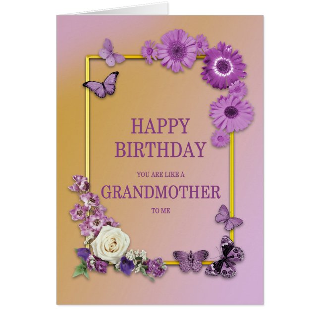 Comme une grand-mère Fleur d'anniversaire et papil (Devant)