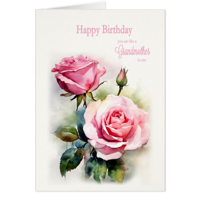 Comme une grand-mère Roses d'anniversaire peint (Devant)