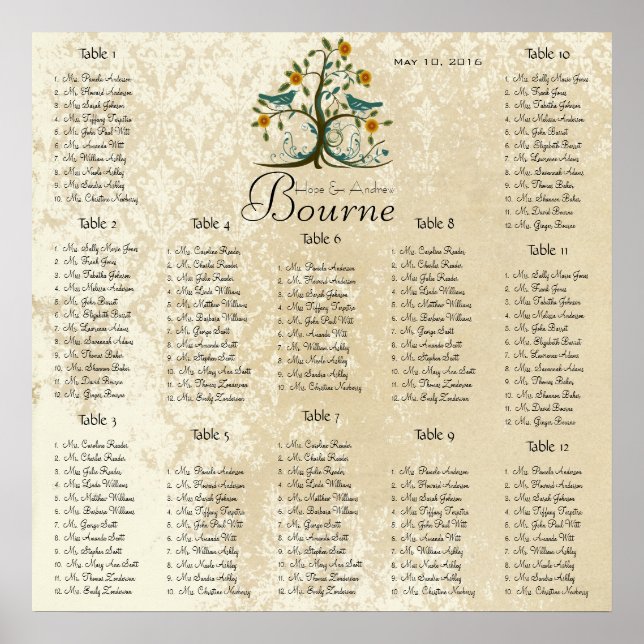 Commence à 13,20 $ Tableau de siège 12 Tableaux (Devant)