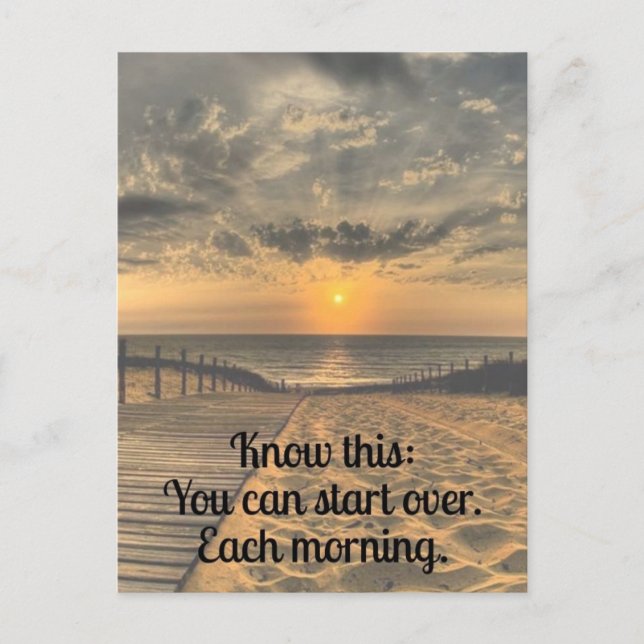 Commencer par une carte postale de devis inspirant (Devant)