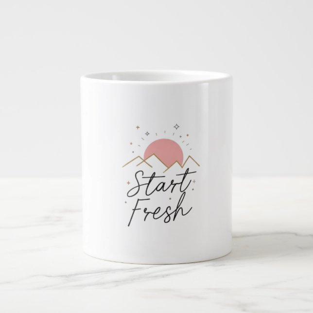 Commencez la Mug Pastel Sunrise Minimaliste Frais (Devant)