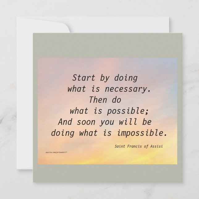 COMMENCEZ PAR FAIRE ST. CARTE PLAT FRANCIS (Devant)