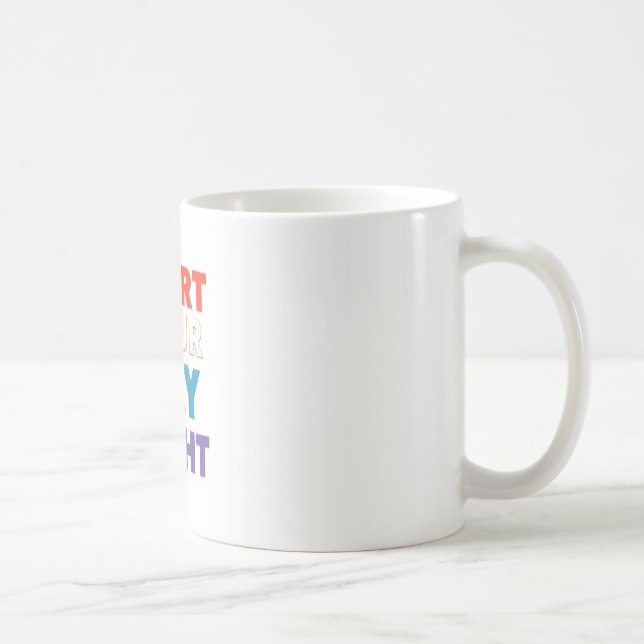 "Commencez votre journée à droite" Mug en céramiqu (Droite)