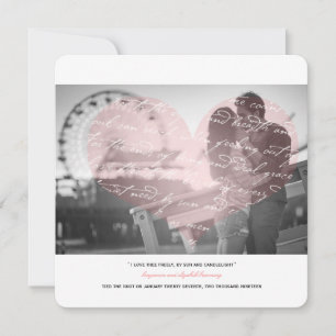 Comment Aime-Je Le Poème Mariage Photo Faire-part