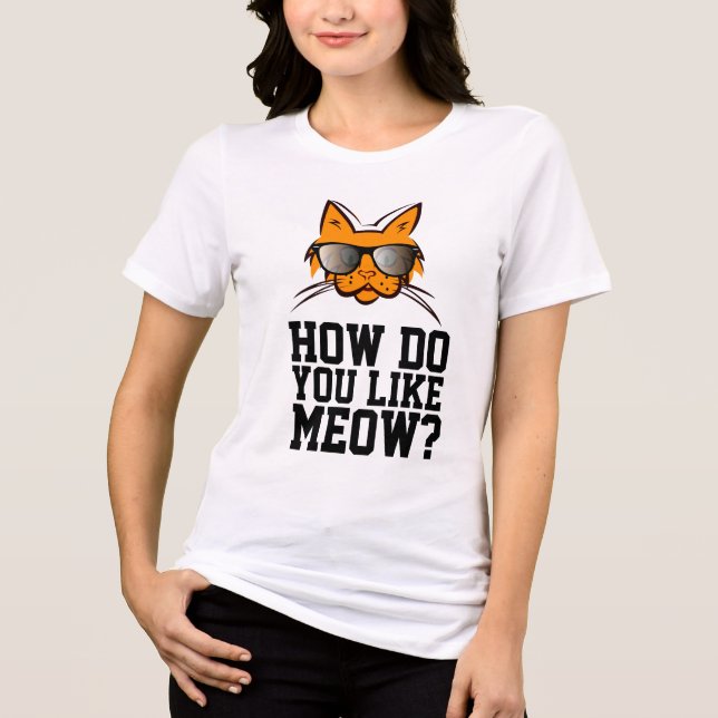 COMMENT AIMES-TU MEOW ? T-shirts de chats au ginge (Recto)