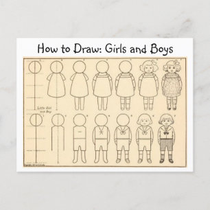 Comment dessiner une petite carte postale Vintage 