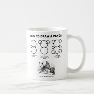 Comment dessiner une tasse drôle de panda