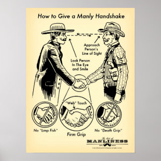 Comment donner une affiche Manly Handshake