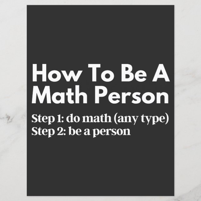 Comment être une personne mathématique (Devant)