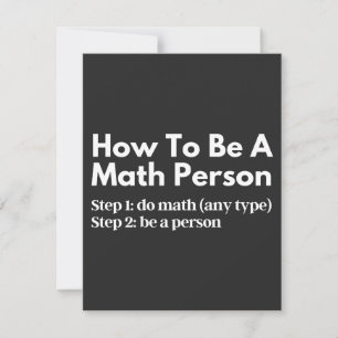 Comment être une personne mathématique