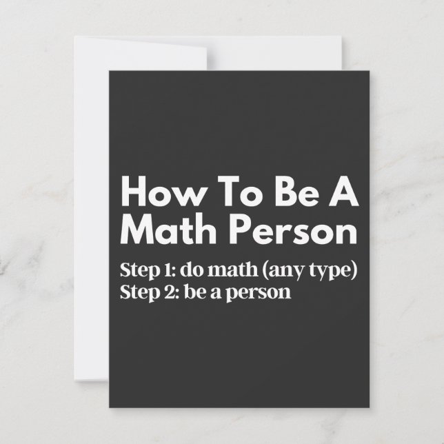 Comment être une personne mathématique (Devant)