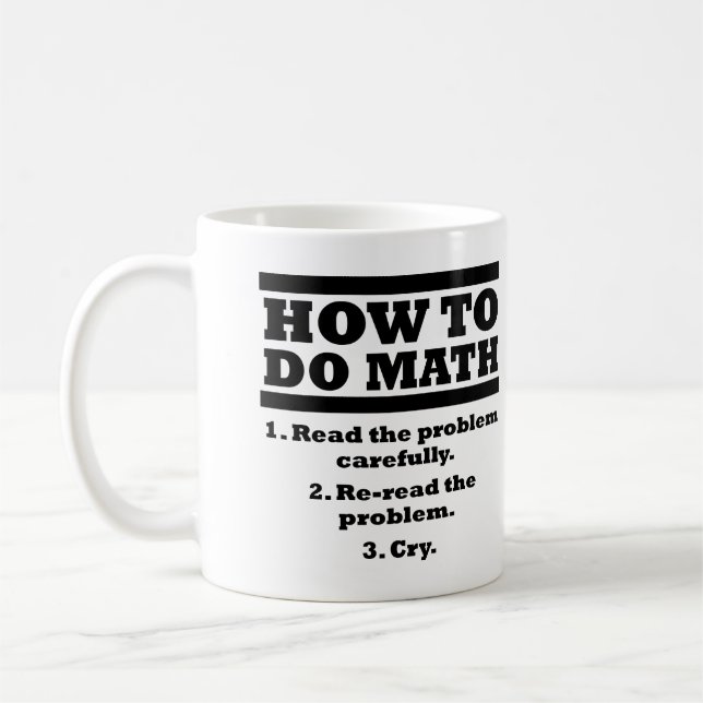 Comment faire des maths Tasse ou gobelet drôle (Gauche)
