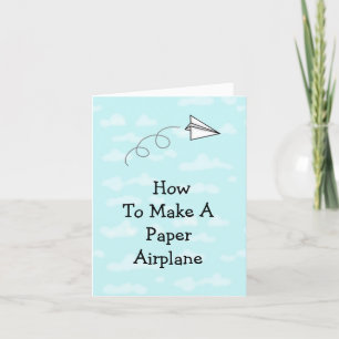 Comment Faire Un Papier Carte De Voeux Avion