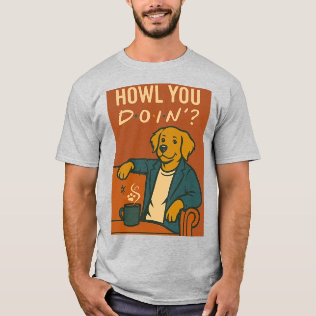 "COMMENT FAIS-TU ?" T-shirt culture pop chien sur  (Devant)