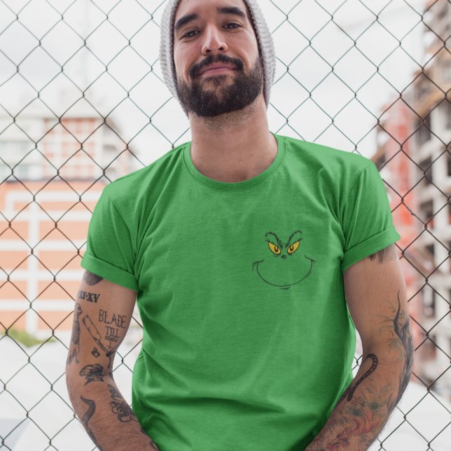 Comment Grinch Stole Christmas Face T-Shirt (Créateur téléchargé)