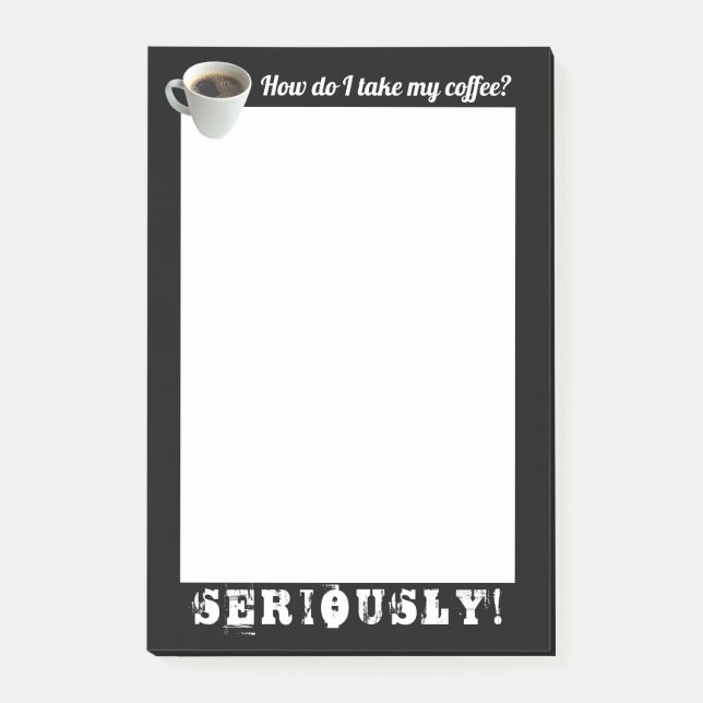 Comment je prends mon café ? Post-It Notes (Devant)