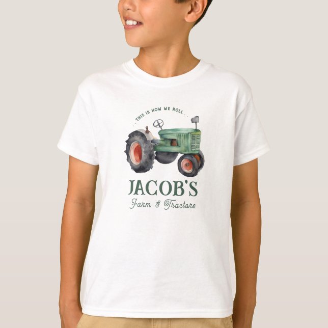 Comment on roule Tractor Boys Anniversaire T-shirt (Devant)