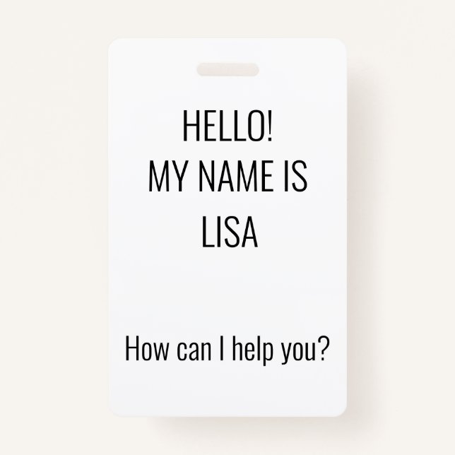 Comment puis-je aider ? Badge (Devant)