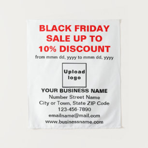Commerce Black Vendredi Vente sur Tapisserie blanc