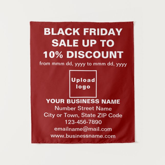 Commerce Black Vendredi Vente sur Tapisserie rouge (Devant)