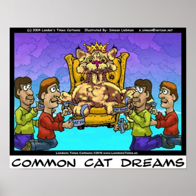 Common Cat Dreams Funny Collectible Art Poster (Devant)