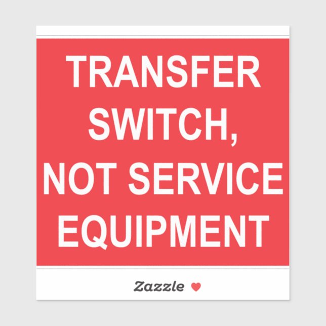 Commutateur de transfert, pas Sticker d'équipement (Feuille)