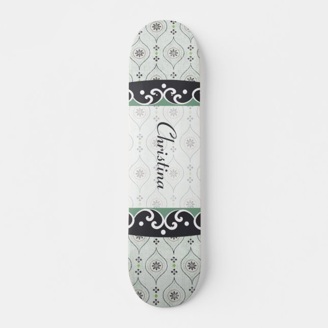 Comp Skateboard Blue Flower Motif (Devant)