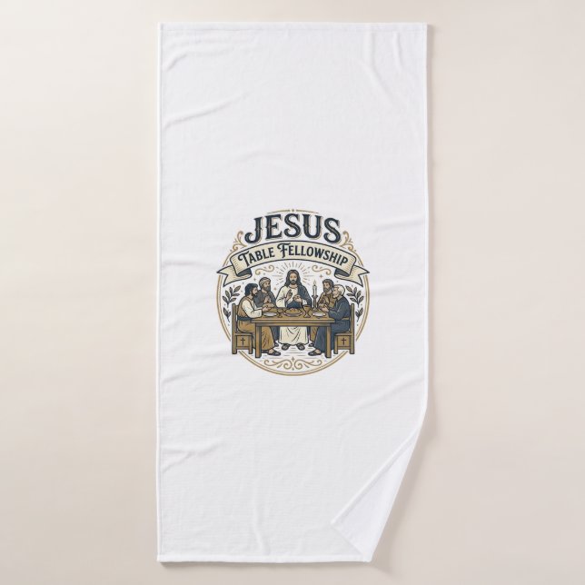 Compagnie de table de Jésus Compagnie de table de  (Serviette de bain)