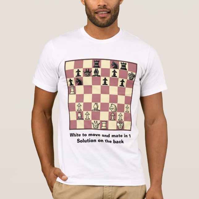 Compagnon d'échecs dans 1 T-shirt de base du (Devant)