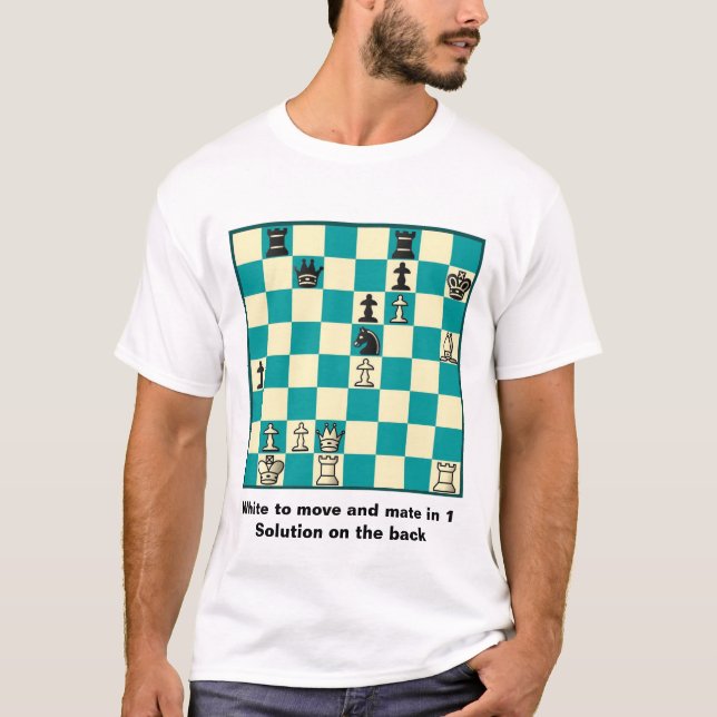 Compagnon d'échecs dans 1 T-shirt de base du (Devant)