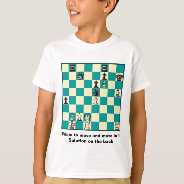 Compagnon d'échecs dans 1 T-shirt du puzzle #1 (Devant)