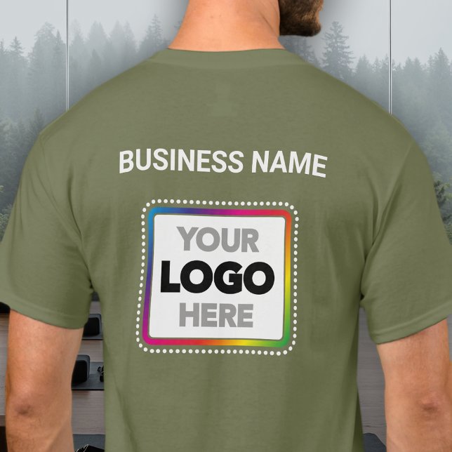 Company Branded Logo T-Shirt - Front & Back Print (Créateur téléchargé)