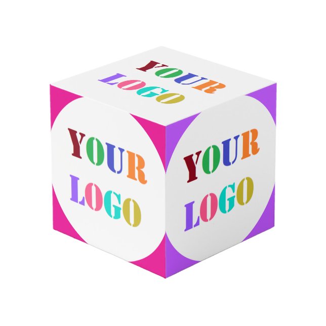 Company Logo Business Promotional Cube Template (Angle devant)