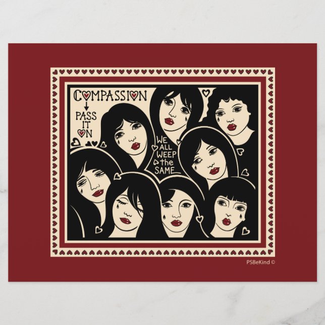 Compassion Pass It On_Flat Paper Sheet 11"x8.5" (Devant)