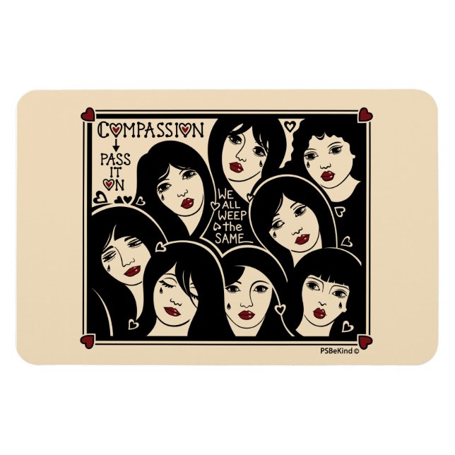 Compassion Pass It On_Flexible Magnet 6"x4" (Horizontal)