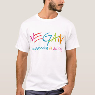 Compassion végétalienne dans le T-shirt d'action